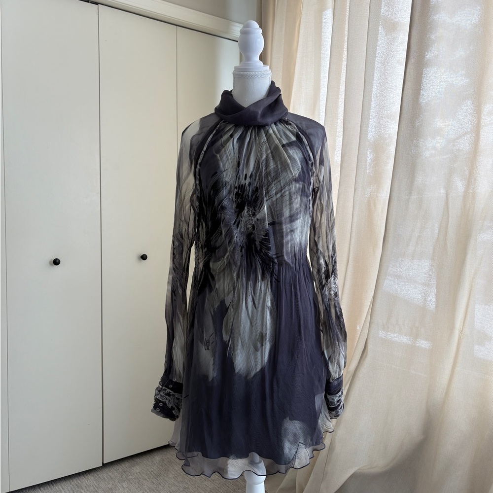 Elegant Sheer Floral Dress